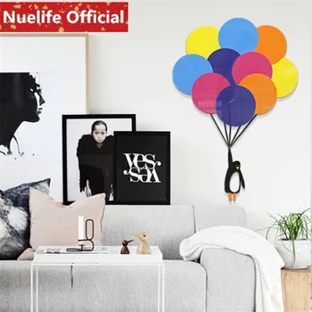 

Around the sky small penguin balloon 3D acrylic wall stickers bedroom kids room kindergarten background wall stickers N4