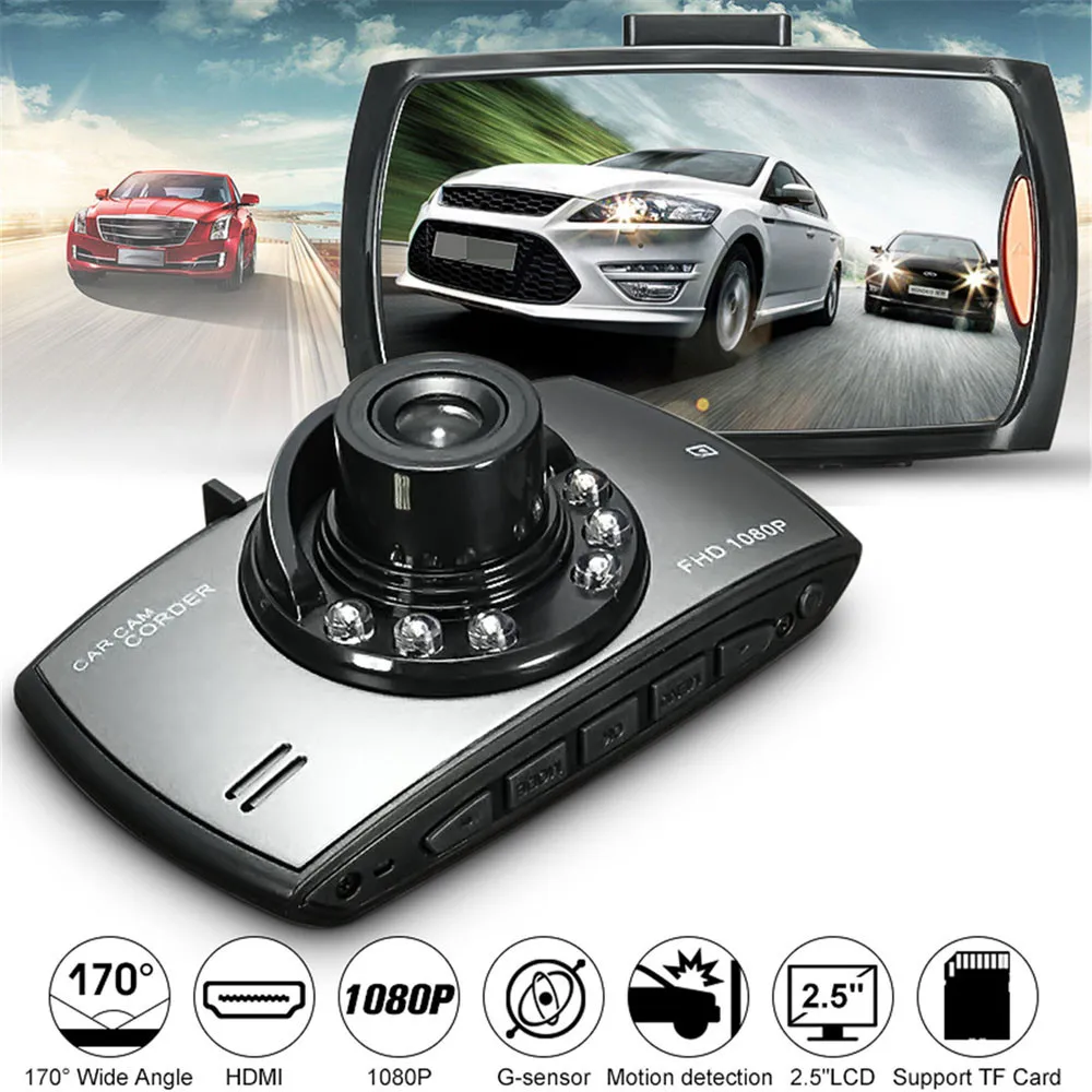 Автомобильный видеорегистратор HD 1080 P 2 5-дюймовый ЖК-дисплей камера ночного