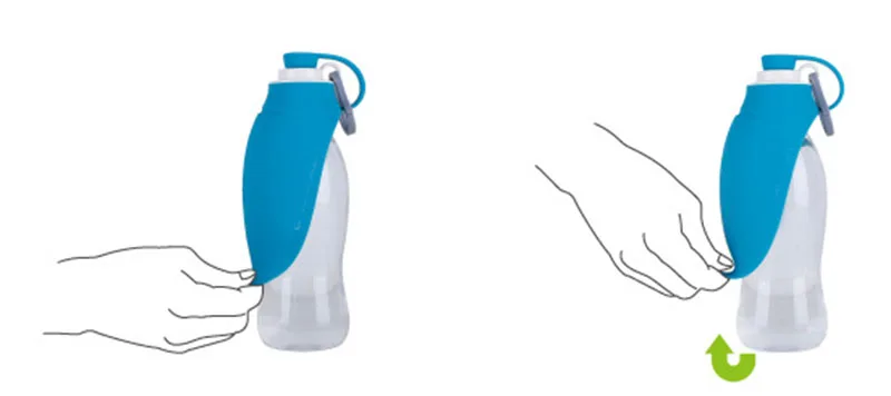 New Portable Pet Water Feeder Collapsible Car Carry Pet Bowl Water Feeding Kettle Dog Cat Outdoor Travel water bottle Container5