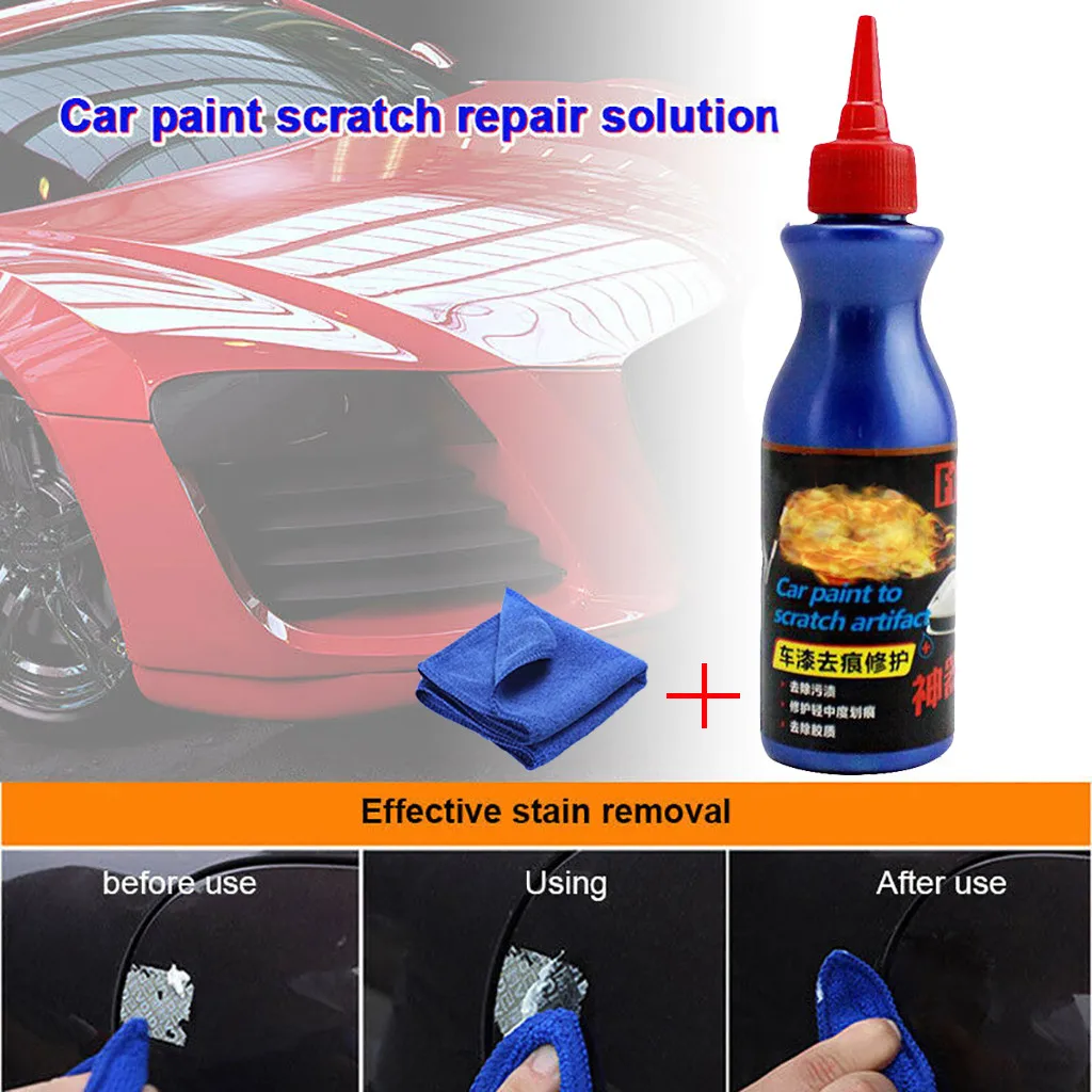 

1PC car paint maintenance wax scratch repair remover care grinding polishing liquid car paint maintenance wax + towel 100g