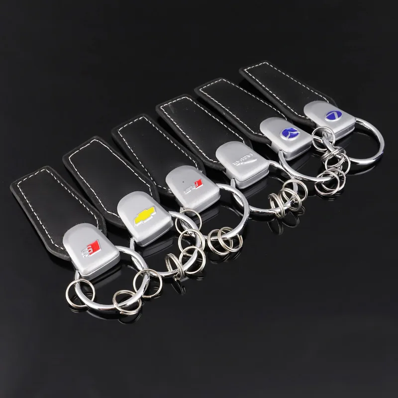 

Creative metal leather Jaguar Audi S series RS series Lexus Mazda series keychain key chain Y-154