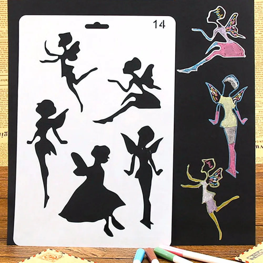 

DIY Craft Wizard Walls Painting Scrapbooking Decorative Embossing Paper Cards-P101