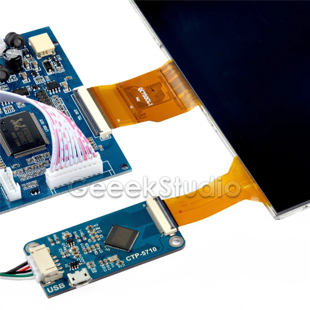 7 дюймовый 1024*600 емкостный сенсорный дисплей монитор экрана для Raspberry Pi 4B все