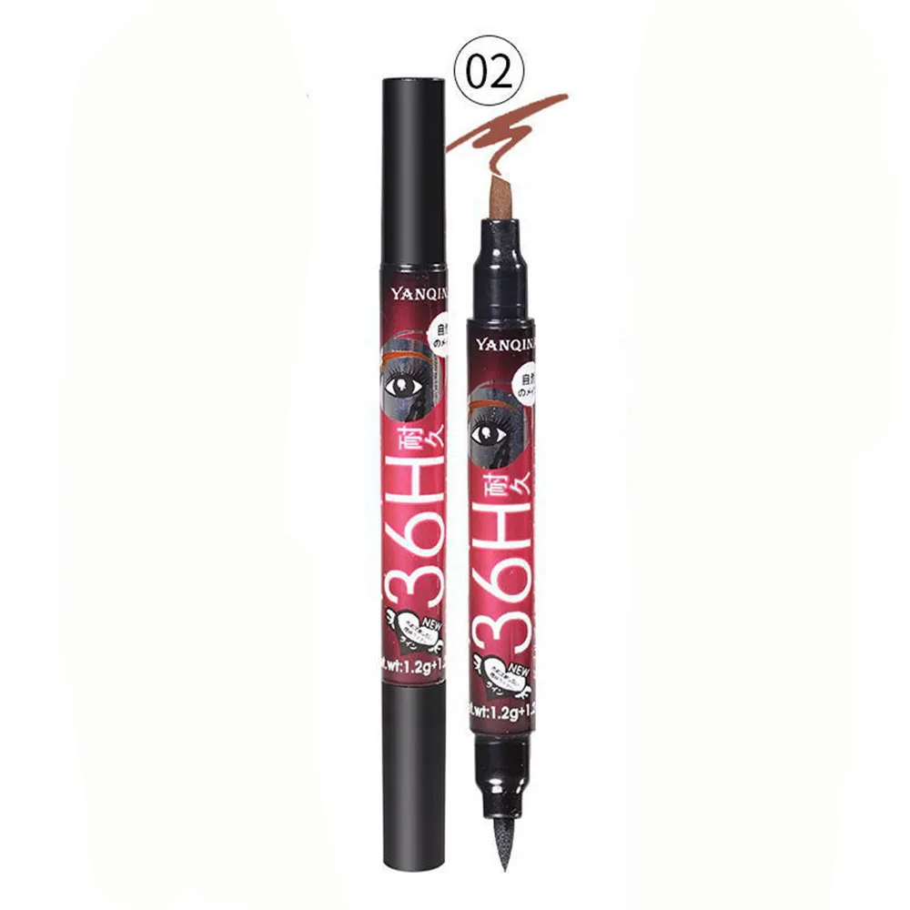 1 шт. двойной карандаш для глаз карандаш для бровей стойкий Водостойкий карандаш для глаз Mackup модные косметические инструменты - Цвет: light coffee