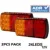 2 Pcs 12 V 24LED Camion Dell’automobile LED Posteriore di Coda Luce di Avvertimento Luci Posteriori a led per Rimorchio Roulotte Segnale di Girata luci di stop luce