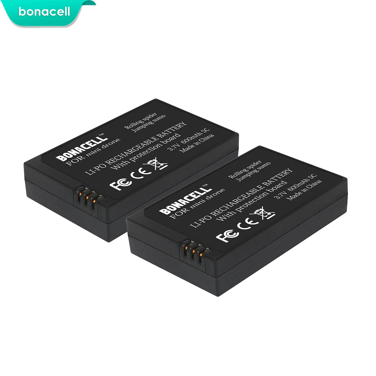 Bonacell 3,7 V 600 mah Li-po Батарея для попугай Mini дроны Rolling Spider Jumping Sumo MiniDrone L15