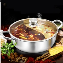 Стоковые горшки, суповая посуда, толстая суповая кастрюля, домашняя большая емкость, горячий горшок, толстая нержавеющая сталь, горячая индукционная плита, горшки для тушения