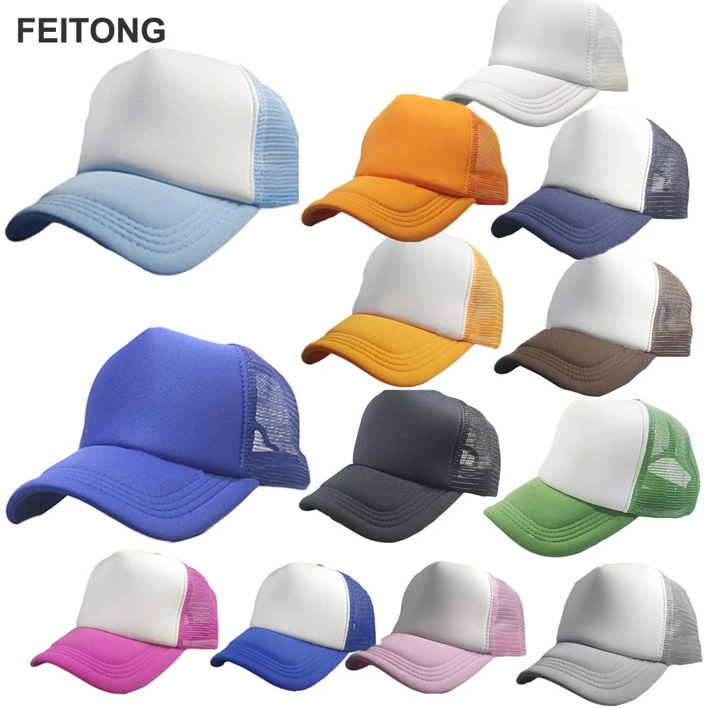 

Summer Solid Adult Mesh Snapback Baseball Caps Women And Men Fashion Sun Hat casquette de baseball snapback wholesale#ES