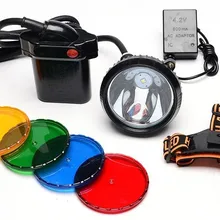 Новейший 10 Вт XML светодиодный фонарь для охоты супер яркий для шахтера и енота охотничий свет с цветными линзами