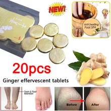 Имбирь Effervescent таблетки ванночка для ног анти-отек спа массаж педикюр уход за ногами может CSV