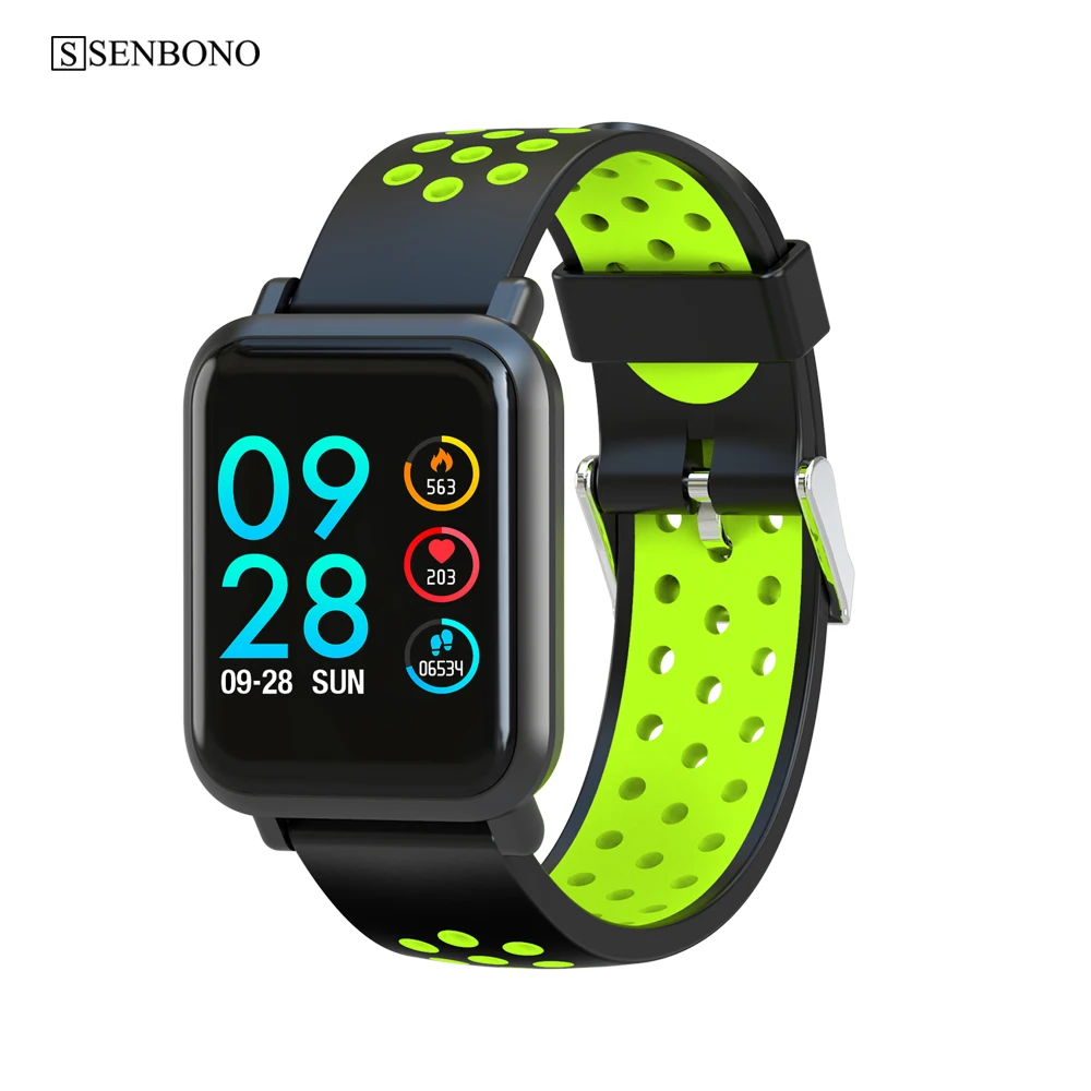 

SENBONO IP68 Waterproof Smart watch SN60 2.5D Screen Gorilla Glass Blood oxygen Blood pressure Activity Tracker Wrisband pk S9