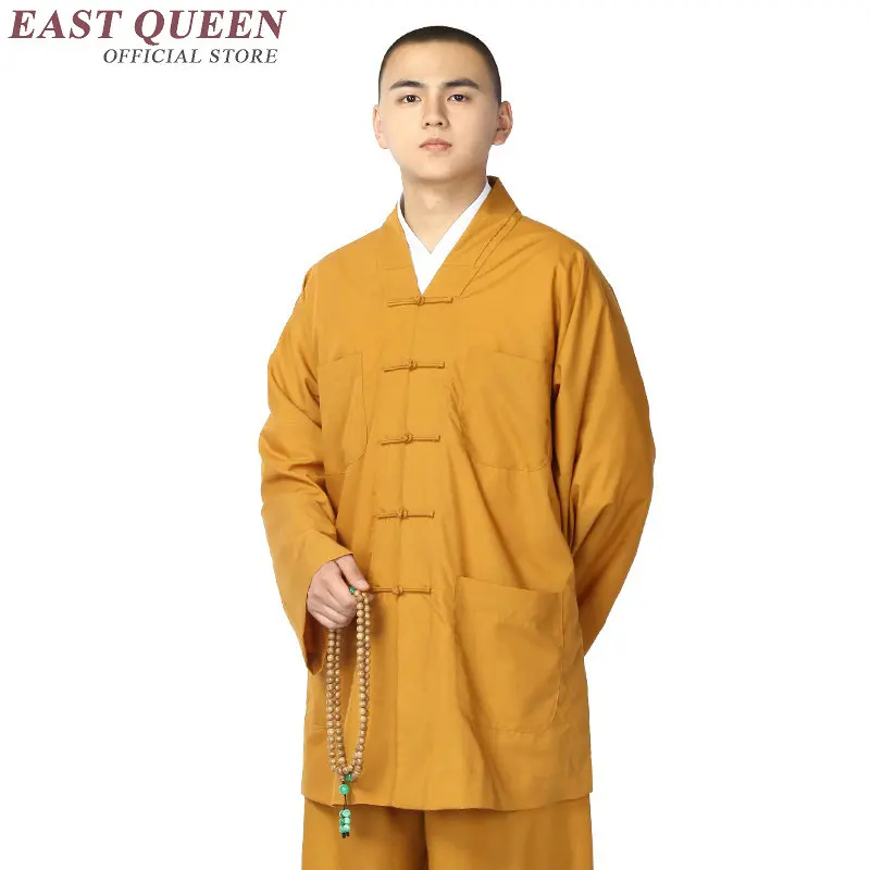 Одеяния буддийских монахов китайский шаолиньский монашеские одежды Мужская Шаолинь монах одежда традиционные Шаолинь монах форма AA3911