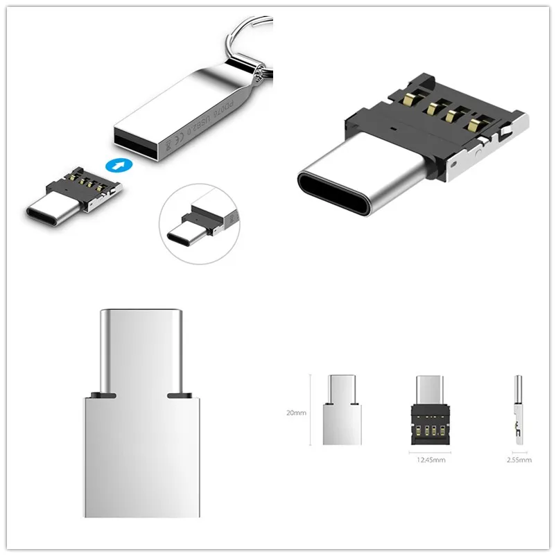 1 шт. USB 3 Type C разъем типа штекер OTG адаптер конвертер для планшет телефон Android флеш