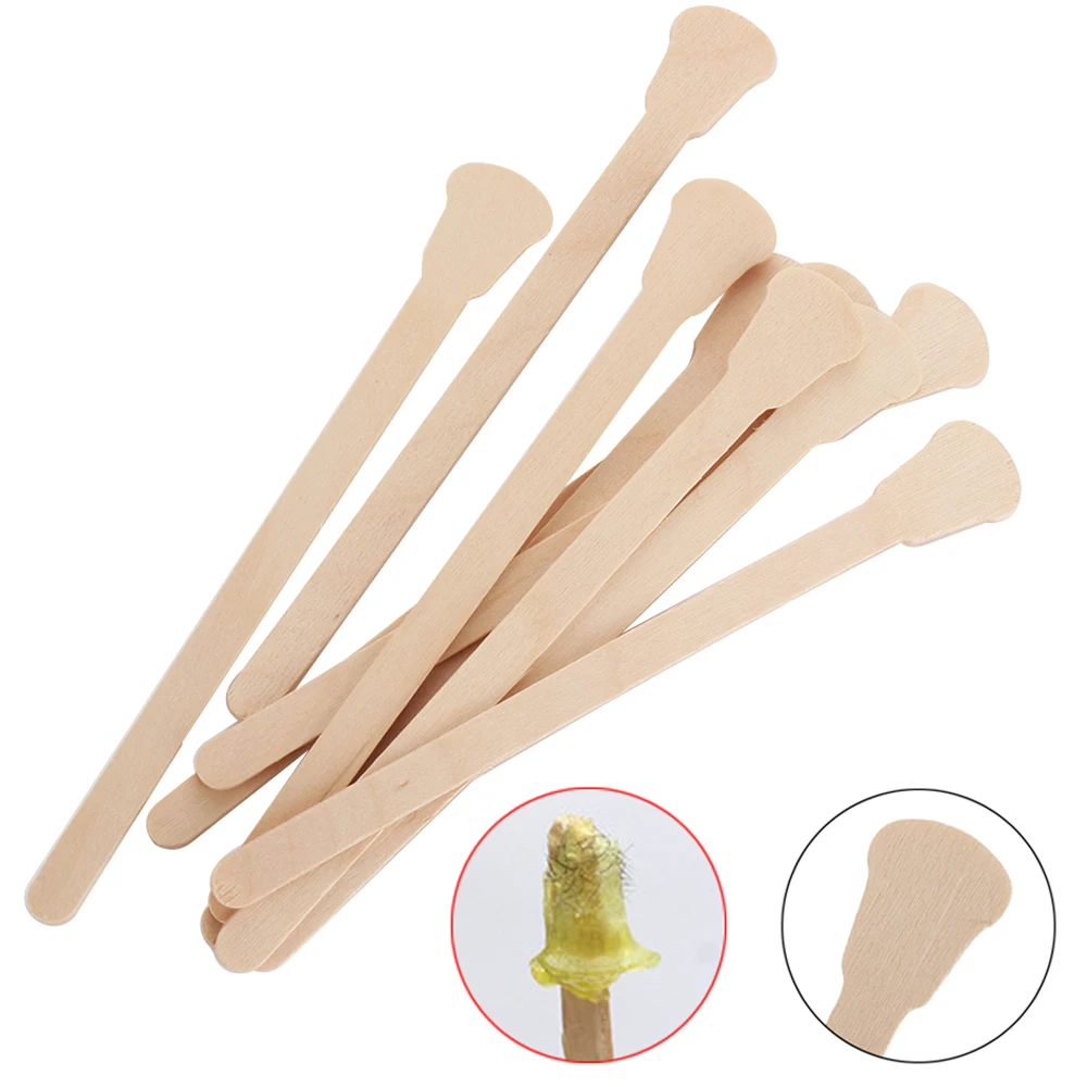 Hot Sale 10/20/50Pcs Disposable Wooden Waxing Sticks Wax Bean Wiping Hair Removal Beauty Body Beauty Makeup Tools