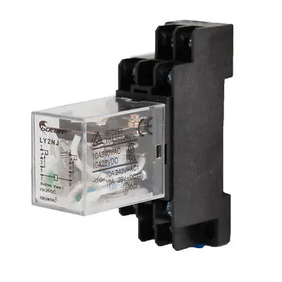 LY2J DC12V катушки общего назначения Реле 8 терминал 10A 240VAC/28VDC w разъем | Обустройство
