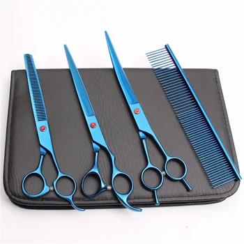 

20Sets Suit 8" 22cm U4 440C Customize Logo Wholesale Professional Pets Hair Scissors Grooming-for-dog Mascotas Hair Shears C3005