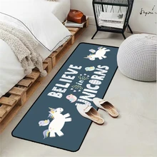 AOVOLL, милые Мультяшные единороги, темно-синие коврики, коврики для кухни, коврики для гостиной, коврики для двери, уличные водонепроницаемые Нескользящие коврики
