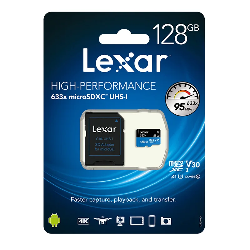 Lexar Tarjeta Micro SD карта 128 Гб карты памяти автомобиля Microsd 95 м/с класс 10 sd-карта 64 ГБ 32 ГБ TF SD Kaart карта для бесплатной доставки Микро сд КАРТА ПАМЯТИ карта памяти 32 флешка карта памяти for смартфон