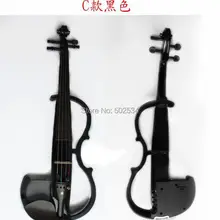 Черный начинающих Дерево Электрический скрипки/скрипка для продажи, подарочные наушники/канифоль/чехол и кабель,/