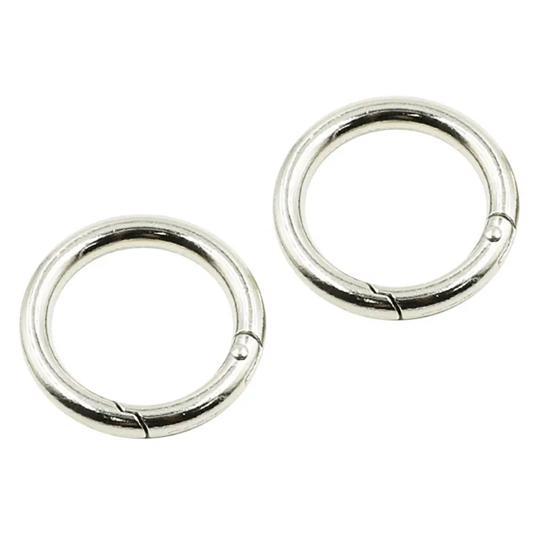 5Pcs Round Hiking Carabiner Aluminum Alloy Carabiners Keyring 28mm Snap Clips Buckle Keychain Climbing Accessories #3o30 (5)