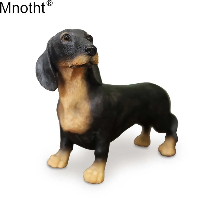 

Mnotht 1/6 Black Dachshund Dog Model Simulation Dog Pet Animal Toy Resin Scene Accessory for Action Figure Collection Gift m5n