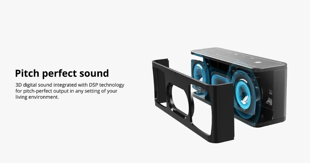 Tronsmart Element Mega Bluetooth Speaker Wireless Speaker 3D Digital Sound TWS 40W Output NFC 20m Portable Speaker MicroSD Card02