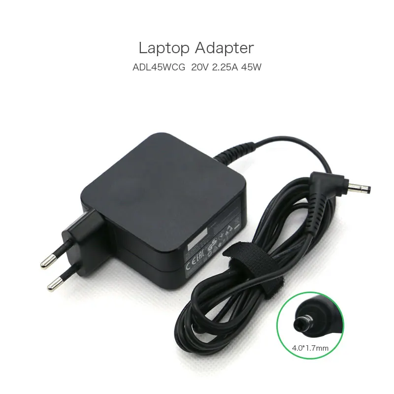 

New EU plug 45W 20V 2.25A 4.0*1.7mm Laptop AC Adapter For Lenovo AIR12 AIR13 AIR15 ADL45WCG SA10M42792 Power Supply