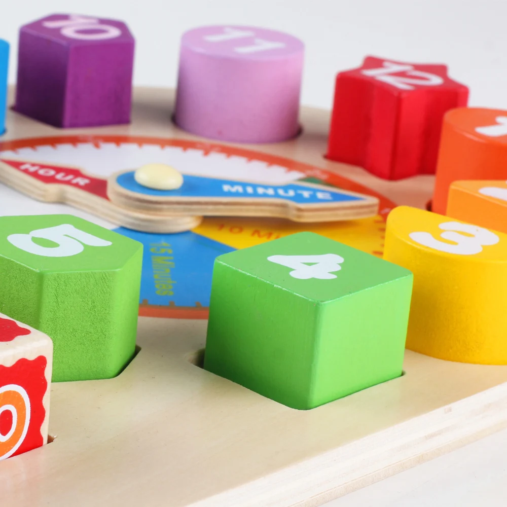 Детская материалы montessori образовательных woodentoys для детей Многофункциональный времени и ли лист часы календарь oyuncak