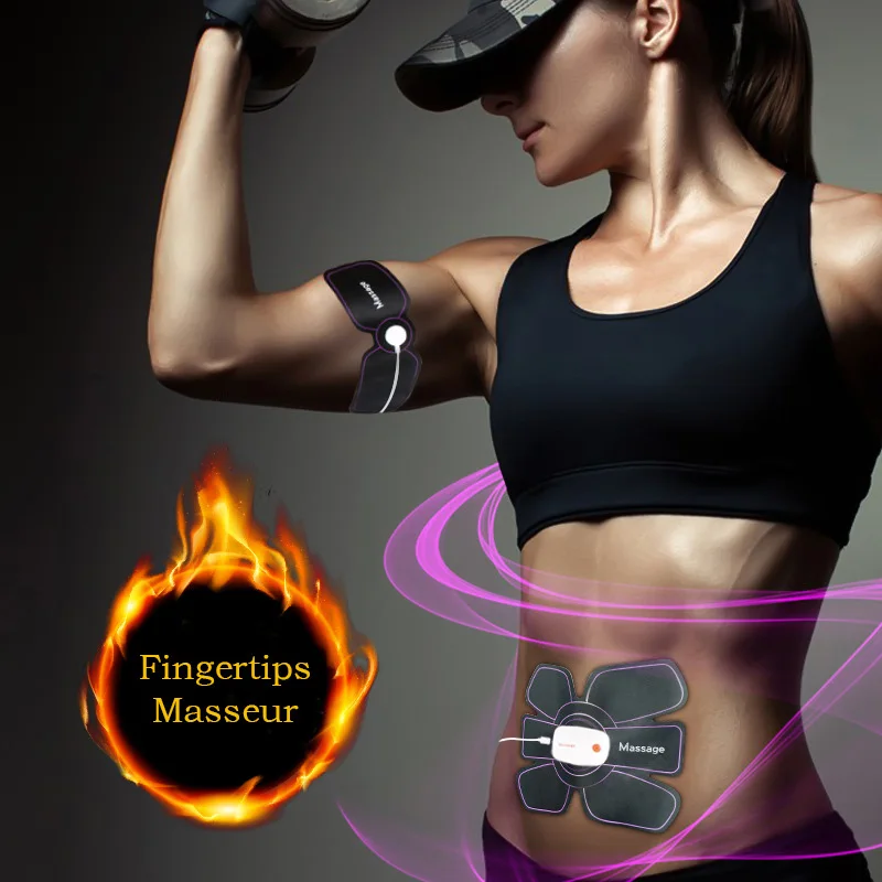 Abdominal Muscle Exerciser Machine Strength Trainer Electronic Smart App Remote Control Slimming Charging Stimulator Hot