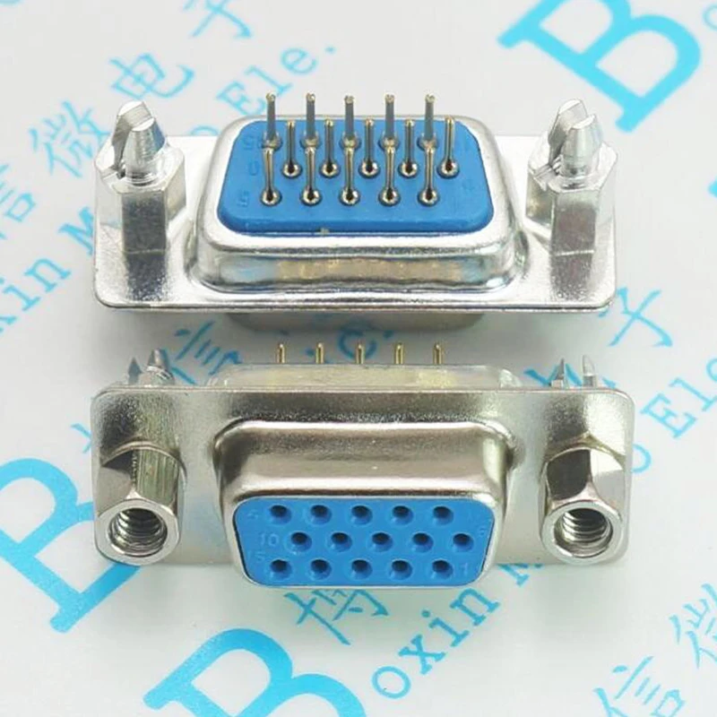 DB15 / VGA Female Harness With Fixed Feet And With Screws / Rivets Fork ...