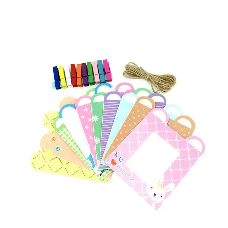 10Pcs/1Set Hanging Paper Photo Frame Film Album Picture Wall Decor Clip Random | Дом и сад