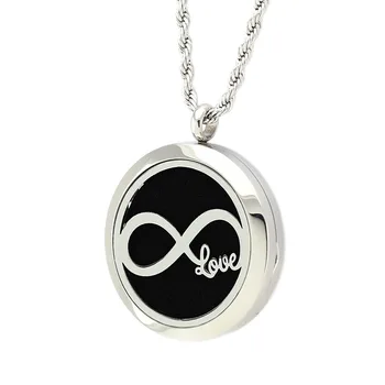 

316L Stainless Steel Illimited Love Aromatherapy Pendant Essential Oil Diffuser Necklace Perfume Locket Jewelry