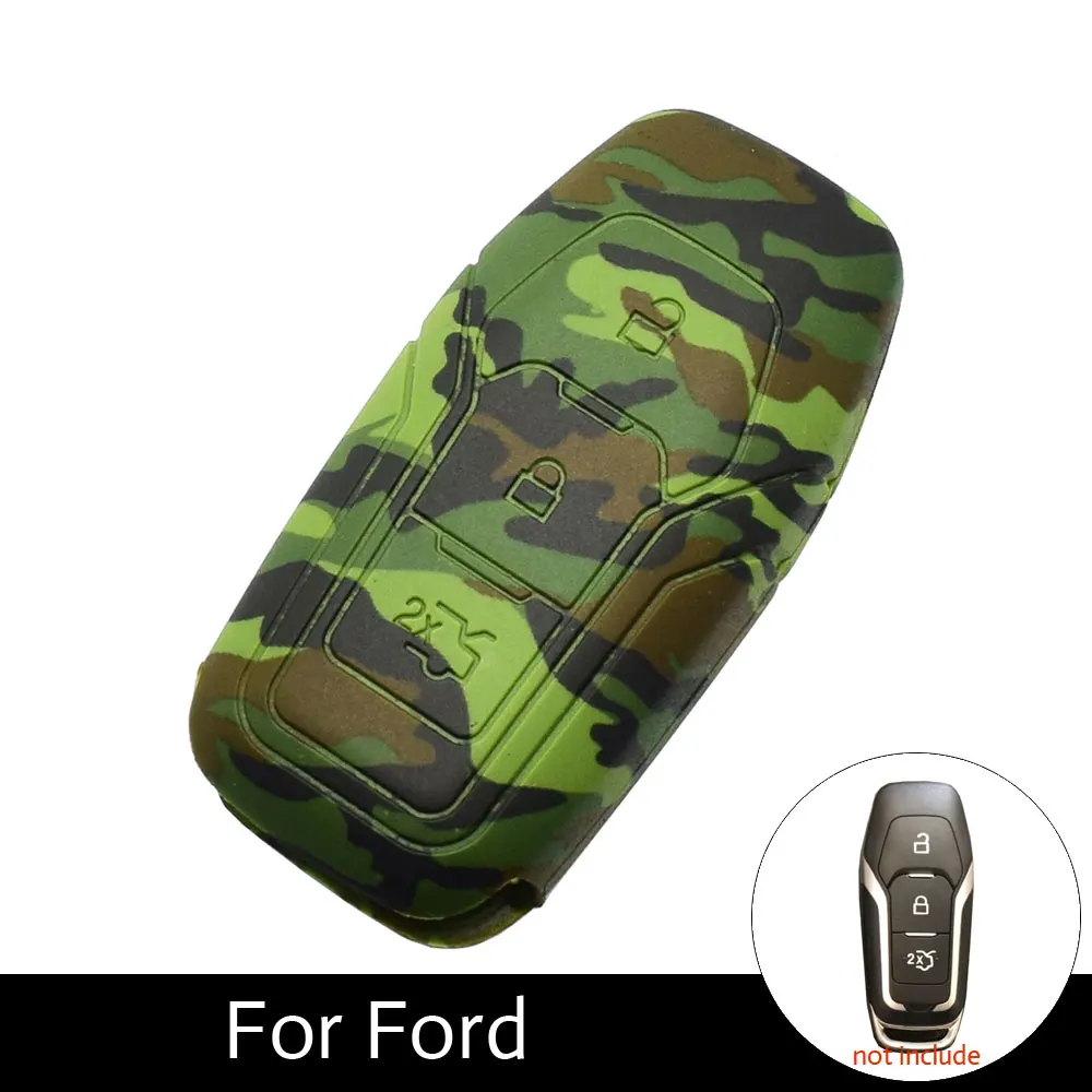

ATOBABI 3 Buttons Silicone Car Key Protection Case For Ford New Mondeo 2013 2014 Smart Keys Silicone Car Key Cover Car Styling
