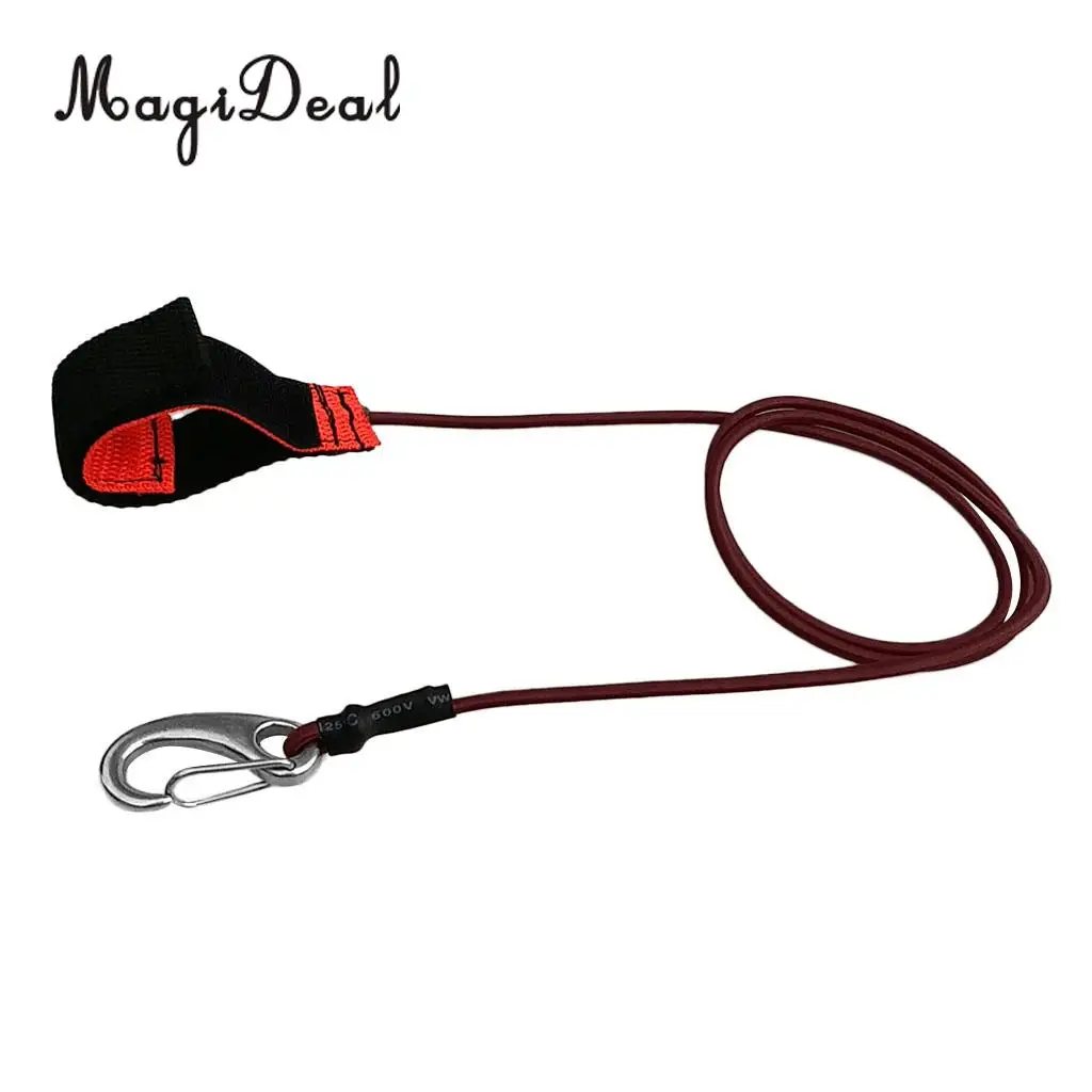 Durable Strong Elastic Kayak SUP Paddle Leash Canoe Boat Fishing Rod Holder Safety Lanyard with Carabiner Clip - Various Colors