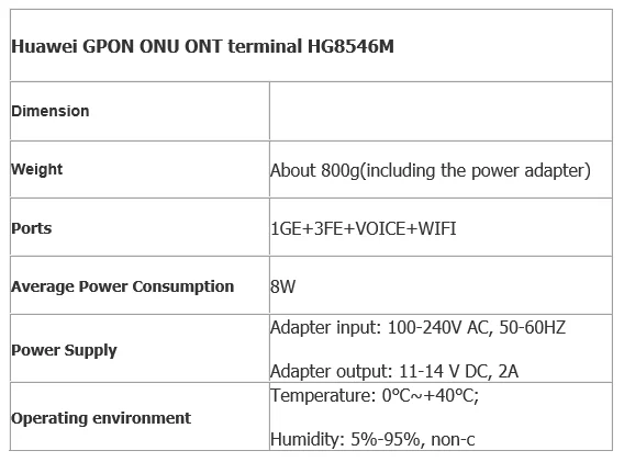 Используется huawei GPON ONU HG8546M ONT termanil с 1GE+ 3FE голос Wi Fi одной модели английский friency