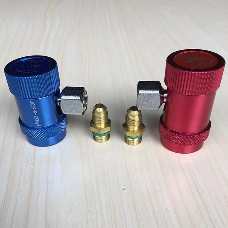 

1 Pair R1234yf A/C Quick Coupler Adjustable Quick Connector Adapter For Auto Air Conditioning Refrigera