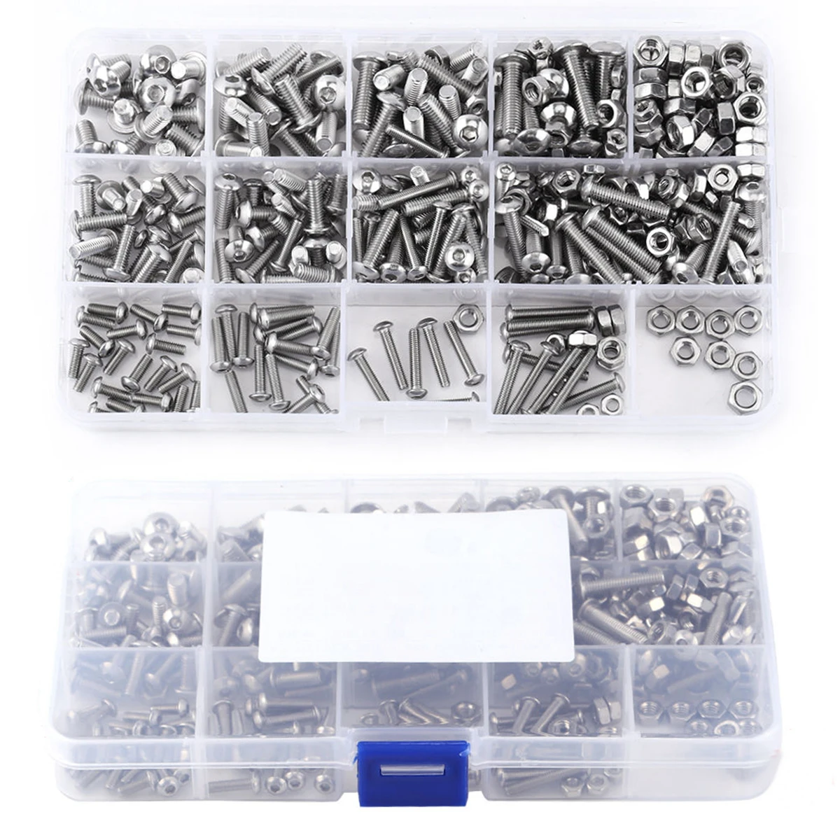 

440pcs Mayitr M3 M4 M5 Hex Socket Screws Stainless Steel Button Head Bolts Nuts Assortment Kit Set