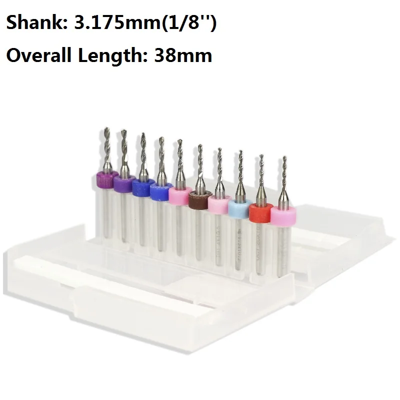 10 шт. 0,1-5,0 мм PCB сверло Набор для сверления печатной платы ЧПУ сверло микро твердосплавное сверло