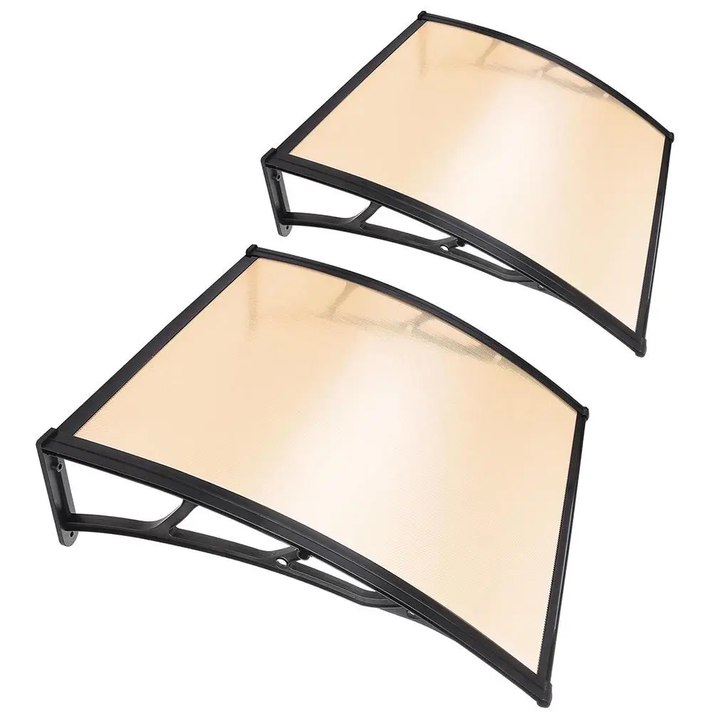 

2Pcs 40" x 40" Window Door Awning Sun Shade Canopy PC Sheet UV Rain Protection