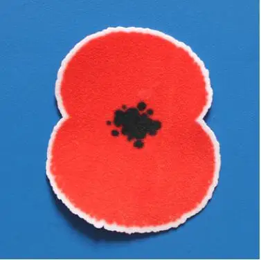 

FA Premier League Poppy patches first world war MEDALS RED POPPY patches velvet/felt material free shipping