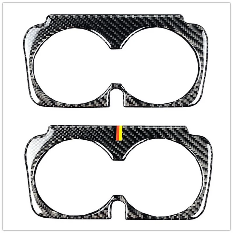 Car Carbon Fiber Water Cup Holder Frame Trim Sticker For Mercedes Benz C Class W205 C180 C200 C300 GLC|Лепнина для интерьера| |