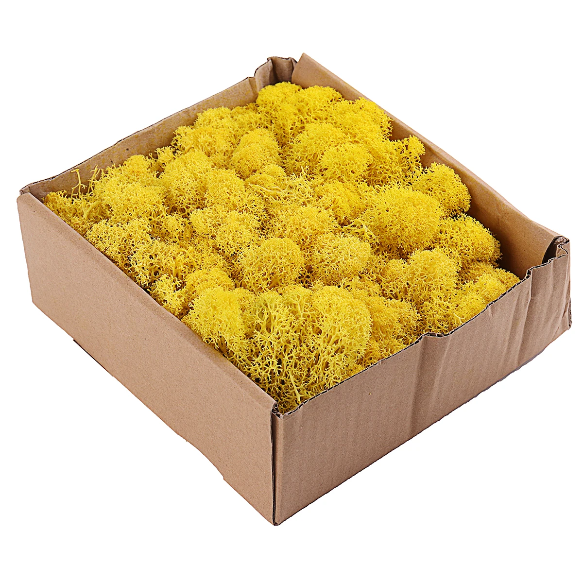 Натуральный норвежский олень мох консервированный сушеный ремесло цветок тычинки украшение для мебели все виды оттенков - Цвет: Yellow