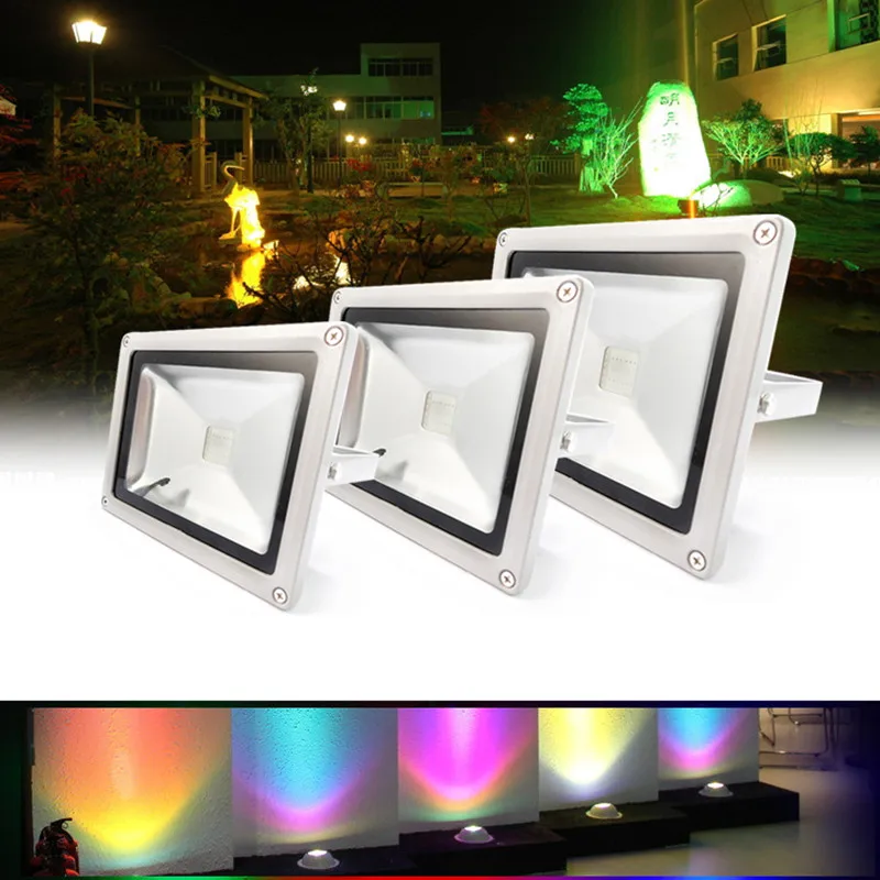 10W-20W-30W-50W-RGB-LED-Flood-Light-Foco-LED-Exterior-Spotlight-IP65-LED-Outdoor-Light