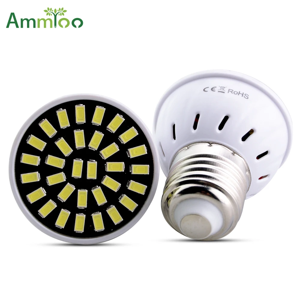Светодиодный светильник E27 4 Вт 6 8 светодиодный 110 В 220 SMD 5733 точечный для украшения