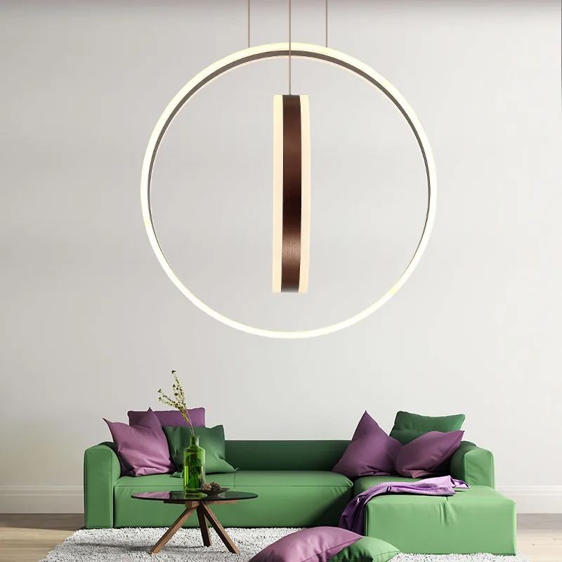 

Coffee Acrylic Indoor Home Kitchen Island Dining Table Bedroom Modern Led Ceiling Chandeliers Lighting With Remote Control 2.4G