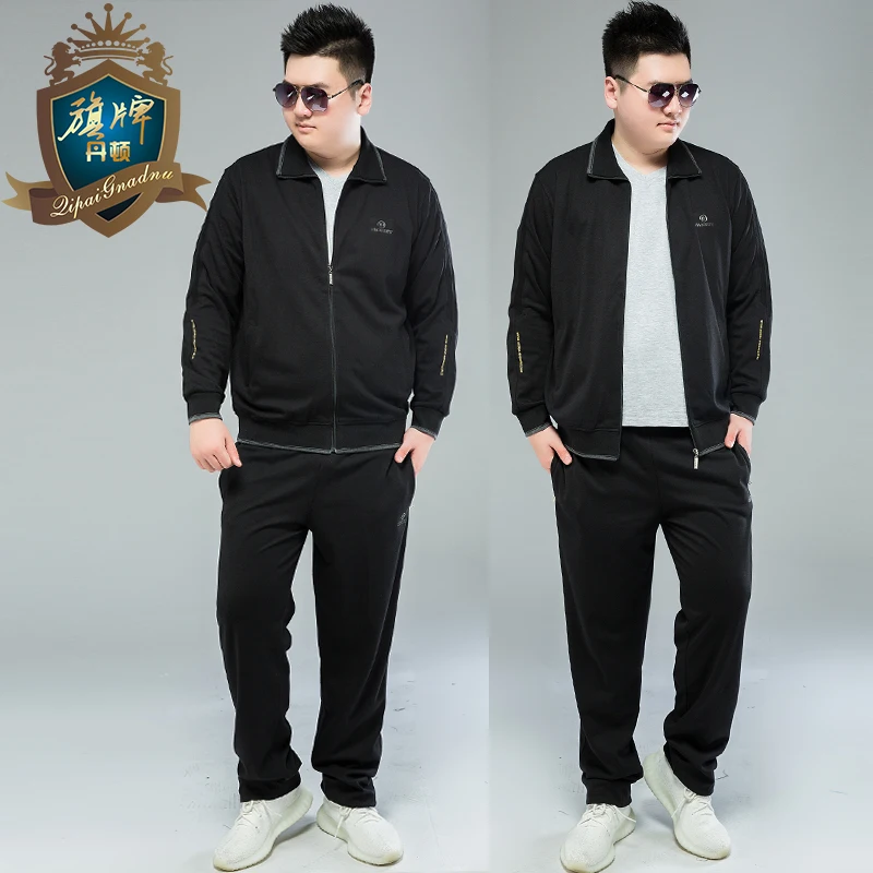 New 2018 Brand Tracksuit Fashion Big Size 6XL Men Sportswear Two Piece Sets Cotton Fleece Thick hoodie+Pants Sporting Suit Male