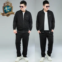 New 2018 Brand Tracksuit Fashion Big Size 6XL Men Sportswear Two Piece Sets Cotton Fleece Thick hoodie+Pants Sporting Suit Male