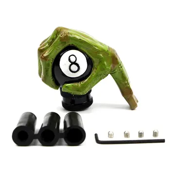 

Universal Car Gear Shift Knob Manual Stick Cover Green Skull Hand Shape Lever