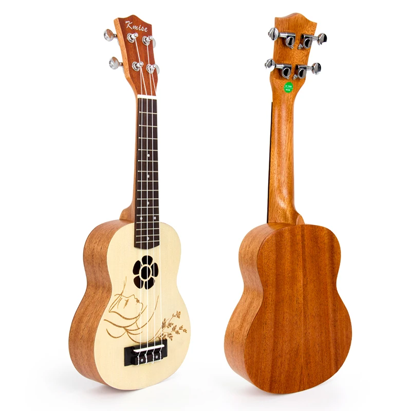 Kmise Гавайские гитары Укулеле сопрано Ukelele Уке 21 дюймов 12 Лады ели Aquila