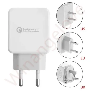 

Fast Adaptive Charge QC 3.0 5V 2.4A 9V 1.8A 12V 1.5A Eu US Uk Ac home wall charger power adapter for iphone for samsung s7 s8